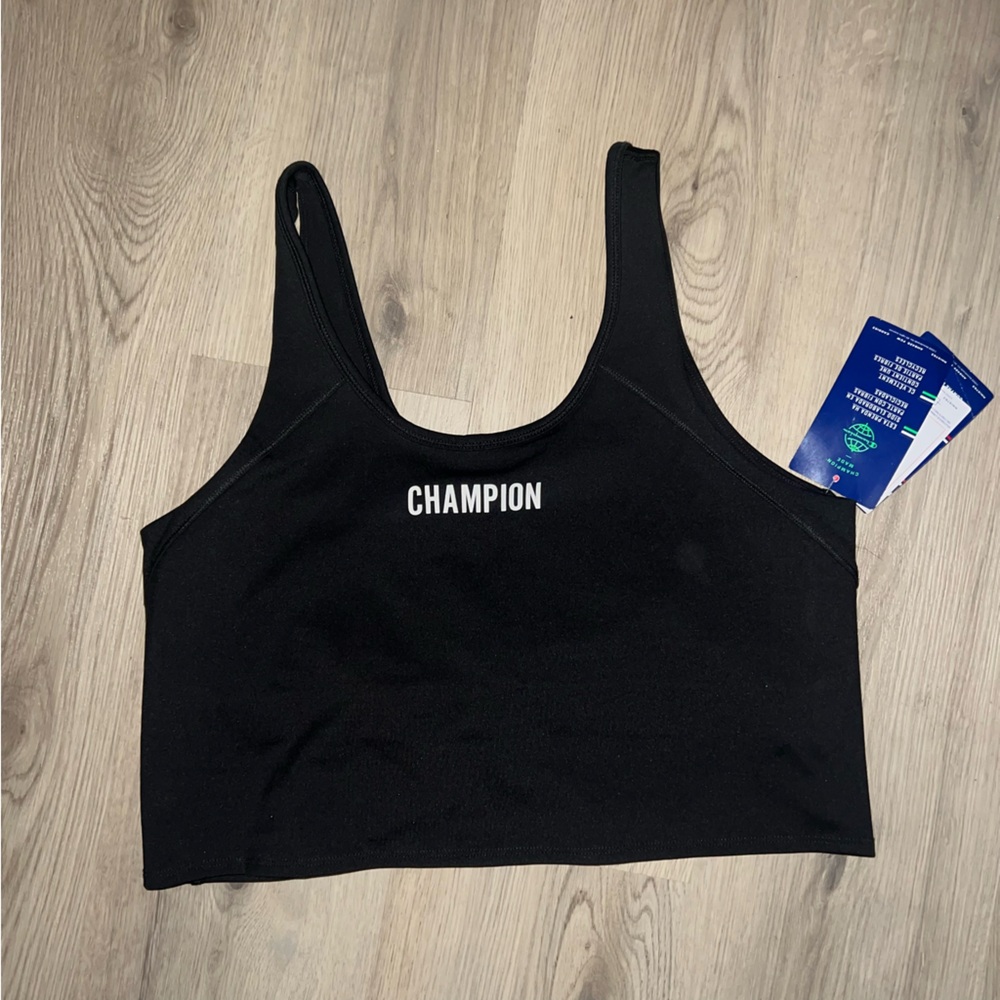 Champion Cropped Tank Top Black XL NWT